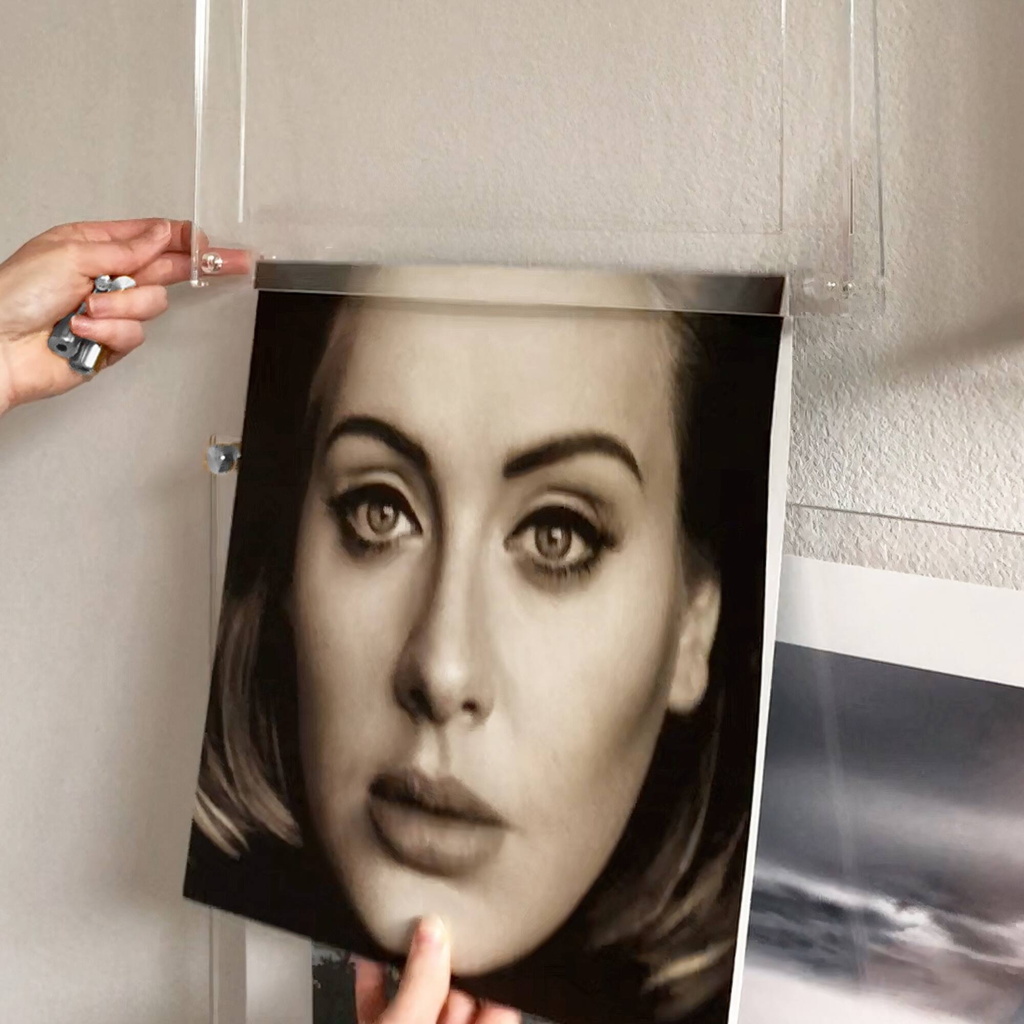 Wexel Art 12" x 12'' Acrylic Floating Frame for Album Covers with Silver Hardware